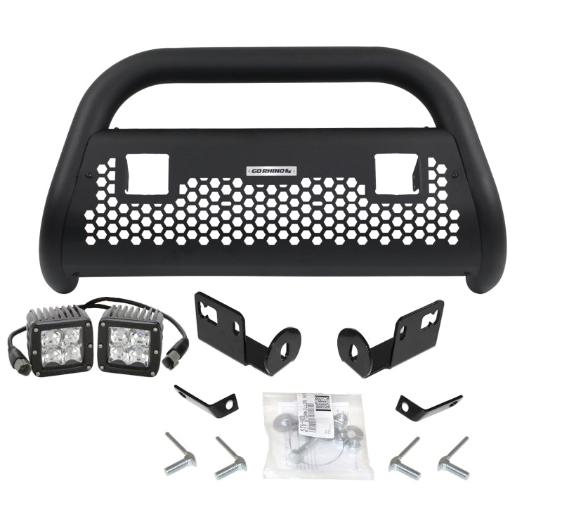Go Rhino RC2 Bull Bar with Mounting Brackets & 2 Light Holes Textured Black Toyota Tacoma 2005-2015 | 55522T