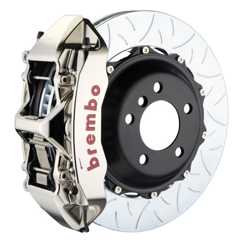 Brembo 04-17 WRX STi Front GTR BBK 6 Piston Billet 355x32 2pc Rotor Slotted Type3- Nickel | 1M3.8034AR