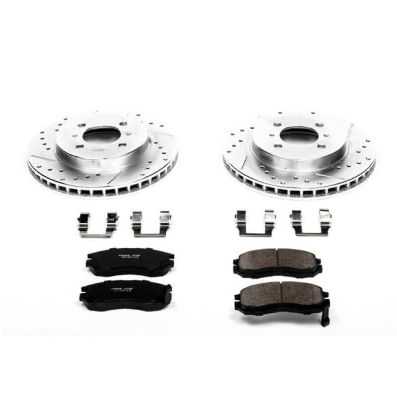 Power Stop Front Z23 Evolution Sport Brake Kit Mitsubishi Mirage 1998-2002 | K1214