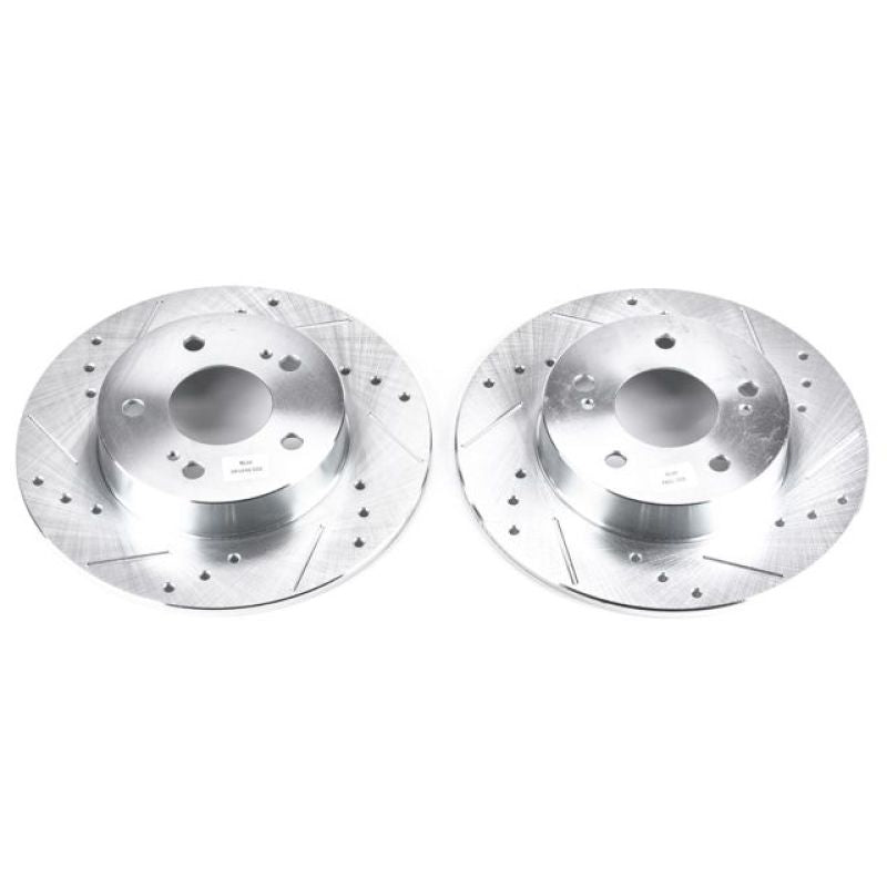 Power Stop Rear Evolution Drilled & Slotted Rotors Pair Infiniti I30 1996-2001 /I35 2002-2004 / Nissan Maxima 1995-2003 | JBR752XPR