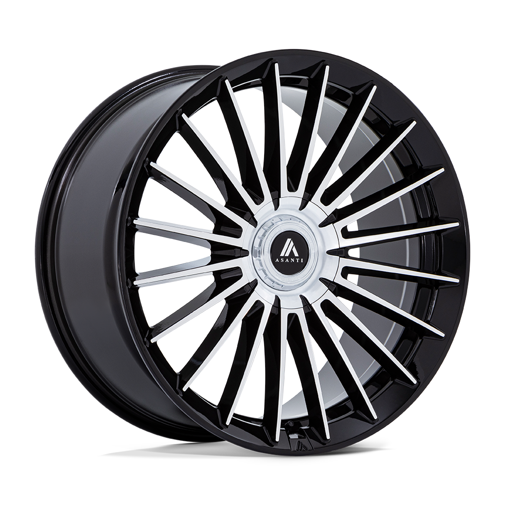 Asanti Black AB048 VICEROY 20x10.5 +38 Gloss Black with Machined Face